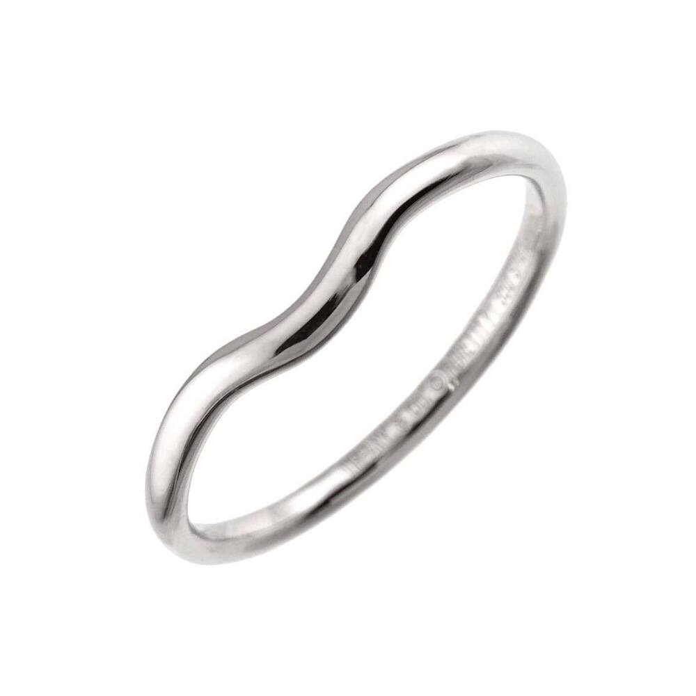 Tiffany & Co. Curved Band 2 Ring, Platinum.